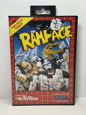 Rampage (Sega Master System, 1989) CIB Complete W/Manual - Image 1 of 4