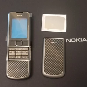 High QualityNEW Nokia 8800 Carbon Arte 8800e Gray Parts FULL Housing Cover Cases - Zdjęcie 1 z 18