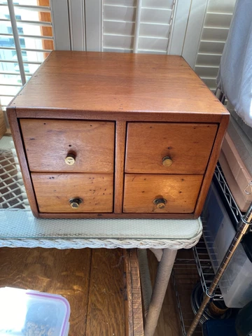 Solid Wood Library Card Catalog File Drawer Cabinet -Pick Up Only Cover