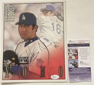 Hideo Nomo Signed Autographed 1998 Donruss Studio 8x10 Los Angeles Dodgers - JSA - Picture 1 of 3