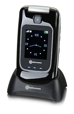  Amplicomms PowerTel M7500i Senioren-Klapp-Handy schwarz - Bild 1 von 2