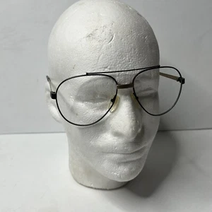 Vintage Dunhill 6023 Two Toned Black Gold Eyeglass Frames Only - Picture 1 of 8