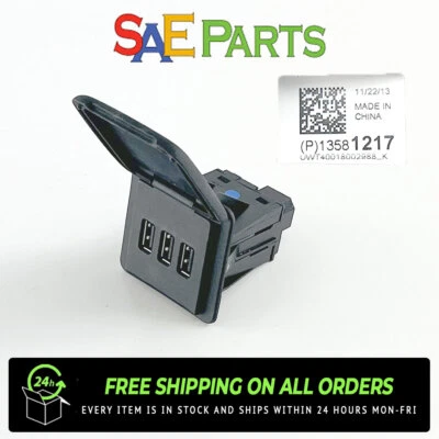 New OEM 2014-2018 Silverado/Sierra Center Console Triple USB Charger - 13581217 - Image 1 of 4
