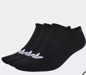 Adidas Originals Kid's Trefoil Liner Low Cut Socks Black/White 3 Pair s per pack - Picture 1 of 1