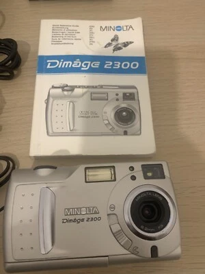 Vintage Minolta DIMAGE 2300 Digital Camera, Manual, Leads, bag. UNTESTED!!! - Image 1 of 4