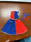 Vintage 1960's ~Barbie "FANCY FREE" #943 Red and Blue ~ Ric Rac Trim shoes