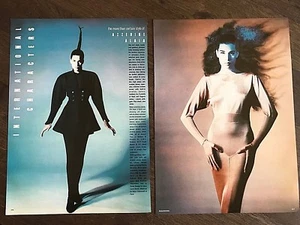 Rare Vintage 1985 Vogue Magazine Art Editorial Pictures Azzedine Alaia x 2 - Picture 1 of 1