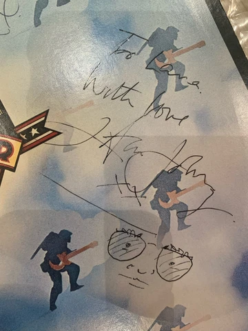 Elton John, Autograph signed and doodled rare album with others Cover