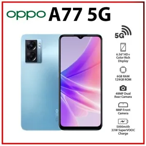(Unlocked) OPPO A77 5G BLUE 6GB+128GB GLOBAL Ver. Dual SIM Android Mobile Phone - Picture 1 of 6