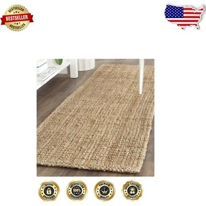 Handmade Jute Runner Rug 2'3" x 17' - Durable Farmhouse Style for Living Rooms - Picture 1 of 2