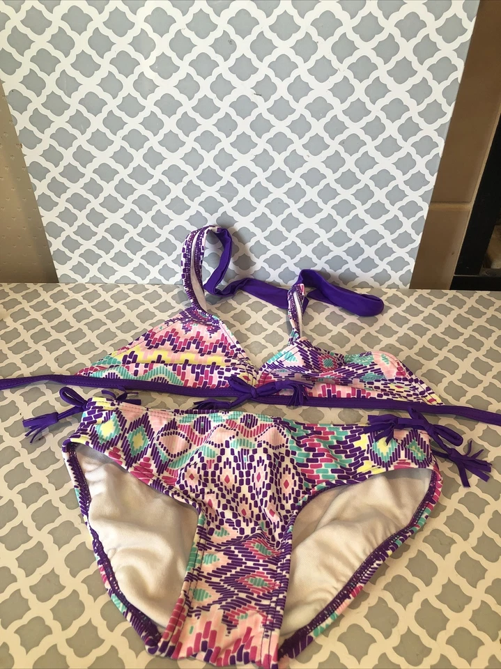 J KHAKI GIRLS TWO PIECE FULLY LINED SWIMSUIT -10 - Image 1 of 4