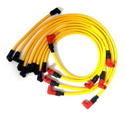 Fits GM 5.0L 5.7L 87-93 High Performance 10 mm Yellow Spark Plug Wire Set 48427Y - Image 1 of 2