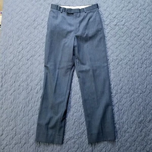 Brooks Brothers 346 pantalone elegante uomo 32x32 grigio Madison fit piatto davanti dritto - Foto 1 di 11