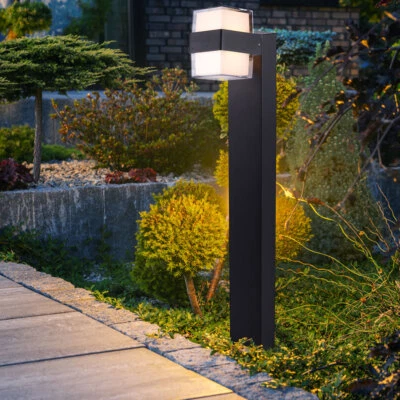 Stehlampe Wegelampe Außenleuchte Wetterfest IP44 Garten anthrazit LED Höhe 75cm - Bild 1 von 4