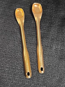 Kupferfarbene Messlöffel mit langem Griff 1/2 TL & 1/4 TL (DGT100) - Bild 1 von 7