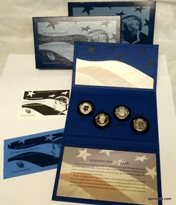 2014 W P S D 4 COIN SET 50C SILVER KENNEDY HALF DOLLAR 50TH ANNIVERSARY IN OGP - Picture 1 of 4