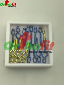 Neurochirurgie Aneurysma Clip 16 Stück (Premium Titan) Chirurgie Instrument & Box - Bild 1 von 4