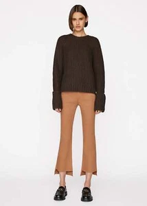 Frame Le Mini Crop Coated Denim Pants in Latte Brown SZ 26 NWOT $260 - Picture 1 of 8