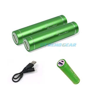 2X 2600MAH PORTABLE POWER BANK BATTERY CHARGER MICRO USB GREEN NEXUS 4 OPTIMUS G - Photo 1 sur 1