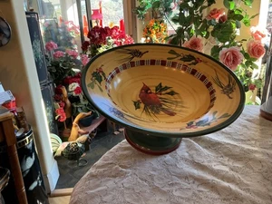 Lenox Winter Greetings Everyday Round Large Compote Centerpiece Bowl 13" Dia. - Picture 1 of 6