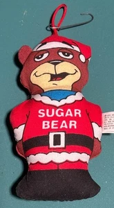 VTG 1990 Sugar Bear Santa Claus Plush Ornament Polyester Fiber Fill KRAFT - Picture 1 of 4