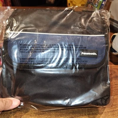 NUEVO Estuche de Viaje Vintage Panasonic Negro y Azul Nylon Auténtico DYCC30 Cremallera  Foto 1 de 4