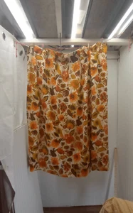 Vintage Dupont 100% linen, groovy pinch pleat curtain panel, please read - Picture 1 of 10