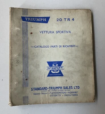 Catalogo parti di ricambio originale TRIUMPH 20 TR4 in ITALIANO - Immagine 1 di 4