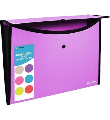 Plastic File Folders 2 Pack A4 Poly Envelope Expanding File Wallet Document F... - Image 1 of 4