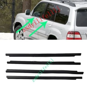 4x Sellador de tira impermeable para ventana de puerta Toyota Land Crusier 98-07 moldura negra - Imagen 1 de 1