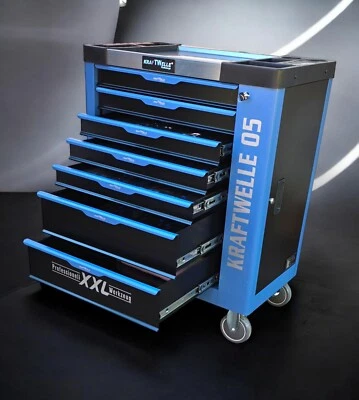 Werkzeugwagen Werkstattwagen Werkzeug Kraftwelle Steckschlüssel KW-05 Blau    - Bild 1 von 4