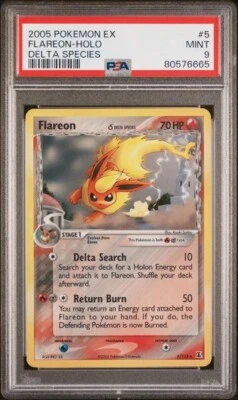 Flareon 5/113 - 2005 Pokémon Delta Species - Holo - PSA 9 - Image 1 of 2