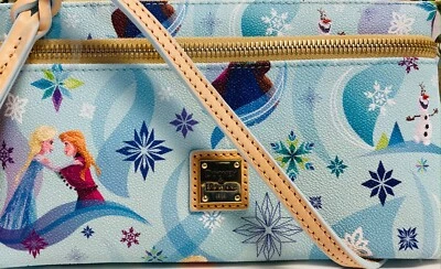 *Dooney & Bourke*Disney Parks*FROZEN Elsa & Anna *Wristlet Pouch* 21089Z S165 - Image 1 of 4