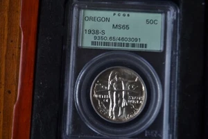 1938-S Oregon Trail 50C PCGS MS 65 Early Silver Commemorative Half Dollar - Picture 1 of 12