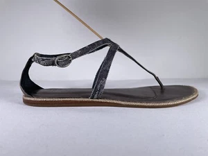 Ugg Australia Sling Back Snake Print Leather Strappy Flat Sandals F30013A W 8 - Picture 1 of 9