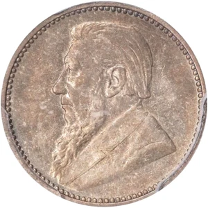 1894 South Africa 3 Pence, PCGS AU 58, KM-3 - Picture 1 of 3