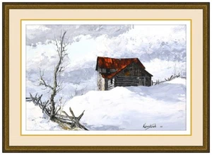 James Keirstead Original Ölgemälde auf Karton signiert gerahmt Landschaft Kunstwerk - Bild 1 von 4