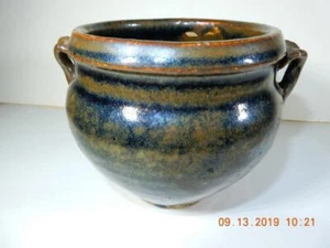 Antigua olla china con 2 asas esmaltada negra dinastía Yuan Laio siglo XII - Imagen 1 de 12