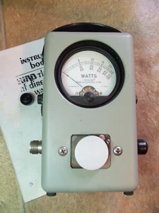 Bird 43 Thruline Wattmeter Watt Element Slug Reading Meter / VERY NICE - Zdjęcie 1 z 4