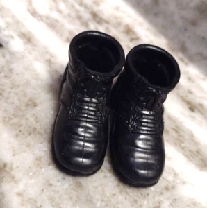 Action Man Action Figure Black Lace Up Type Med Boot for 12" 1:6 TG - Picture 1 of 5