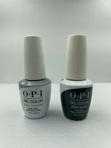 OPI GelColor - Stay Strong Base Coat & Stay Shiny Top Coat Duo New Bottle 2023 - Picture 1 of 1