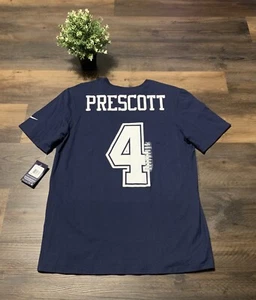New Dallas Cowboys Nike Dri-Fit Dak Prescott #4 jersey t-shirt Adult Men's L - Picture 1 of 2