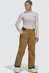 Adidas Womens  Terrex Primaloft Resort 2 Layer Insulated Brown Stretch Pants