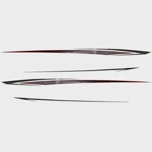 Tracker Boat Graphic Hull Decals | Red / Gray / Black Vinyl (Set of 4) - Bild 1 von 3