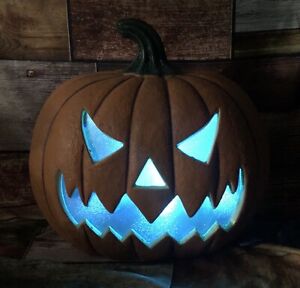 Halloween Motion Sensor Jack O Lantern Pumpkin LED Flickering Lights Sounds 20”