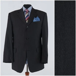 Mens Dark Grey Blazer 44R UK Size STONES Super 100s Wool Sport Coat Jacket - Picture 1 of 14