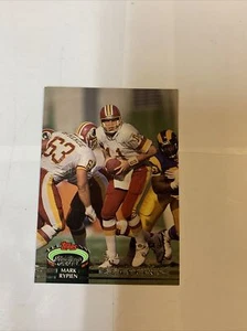 1992 Stadium Club Football Card #1 Mark Rypien REDSKINS - Picture 1 of 6