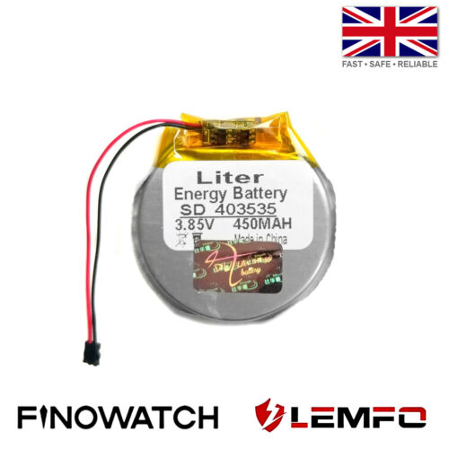 Finow x3 x5 / Lemfo LEM5 Smart Watch Battery - 3.7V 450mAh LiPo 403535