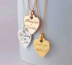 Namenskette 925 Silber Herz Schriftzug Gravur Rhodium Schmuck Damen Mädchen - Bild 1 von 7