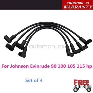 4Pcs Ignition Spark Plug Wire V4 Fits Johnson Evinrude 90 100 105 115 hp - Imagen 1 de 5